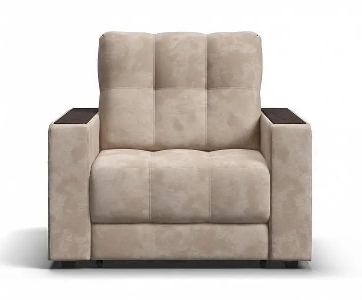 Кресло-кровать со спальным местом boss, ткань Алькантара, цвет бежевый, 106 х 114 х 90 см