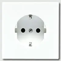 Штепсельная розетка schuko 16А / 250В, пружинные зажимы; дюропласт; белый; ls990