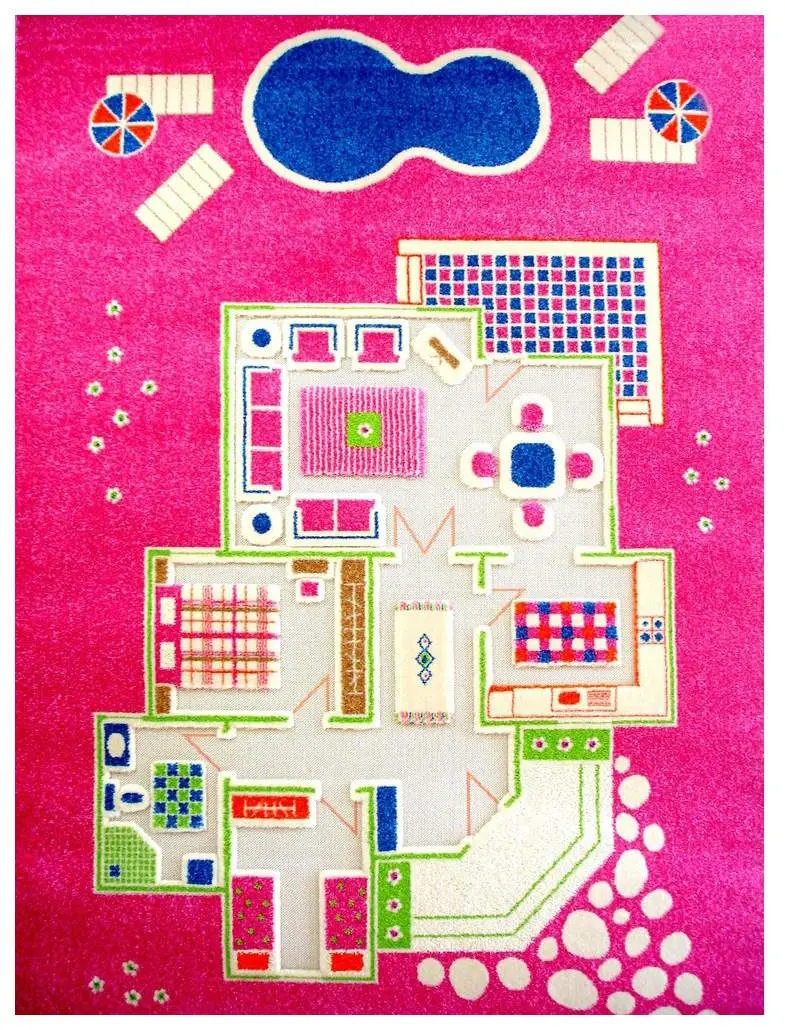 Playing house pink 160*230 cm