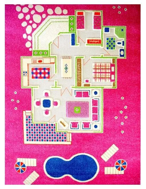 Playing house pink 134*200 cm