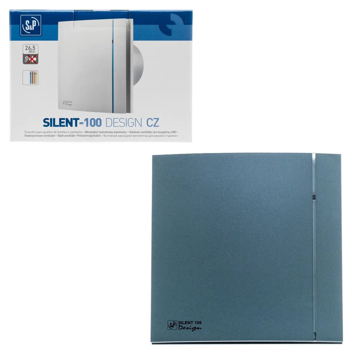 Накладной вентилятор soler&palau silent 100-cz grey design-4c
