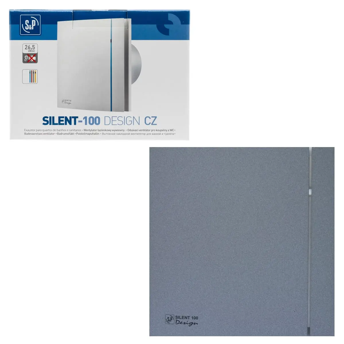 Накладной вентилятор soler&palau silent 100-cz stone grey  design 4-c