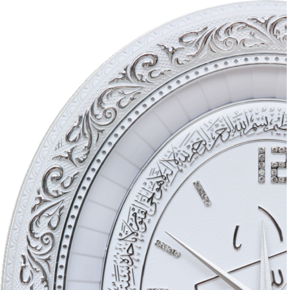Safi Овальные часы белое серебро 32х37 см