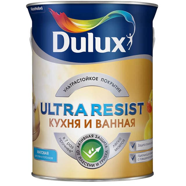 Dulux ultra resist кухня и ванная 5 л