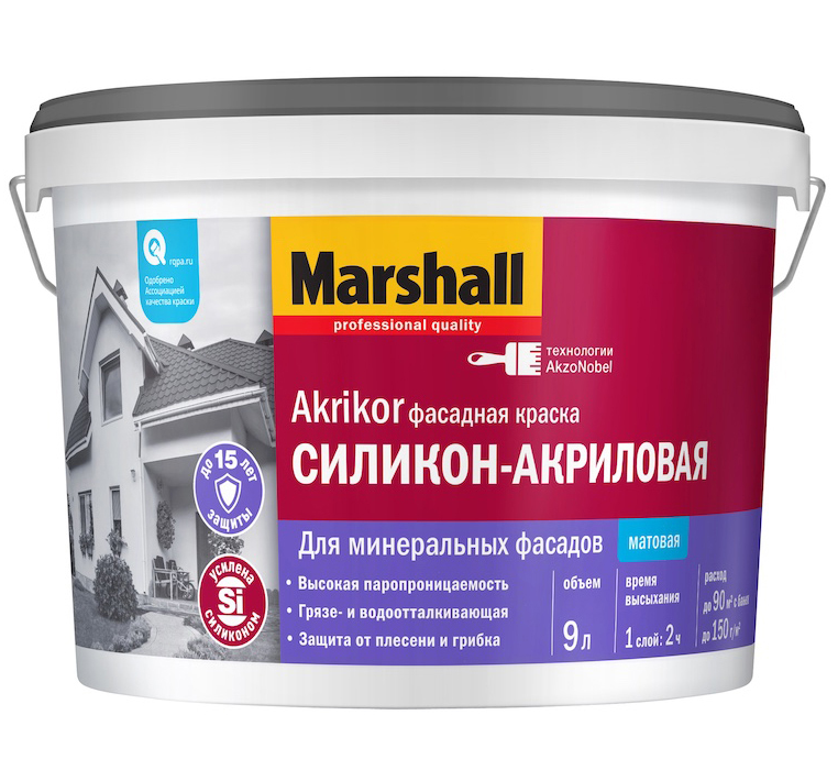 Marshall akrikor силикон-акриловая 9л