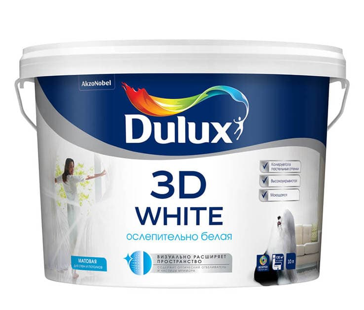 Dulux 3d white 5л
