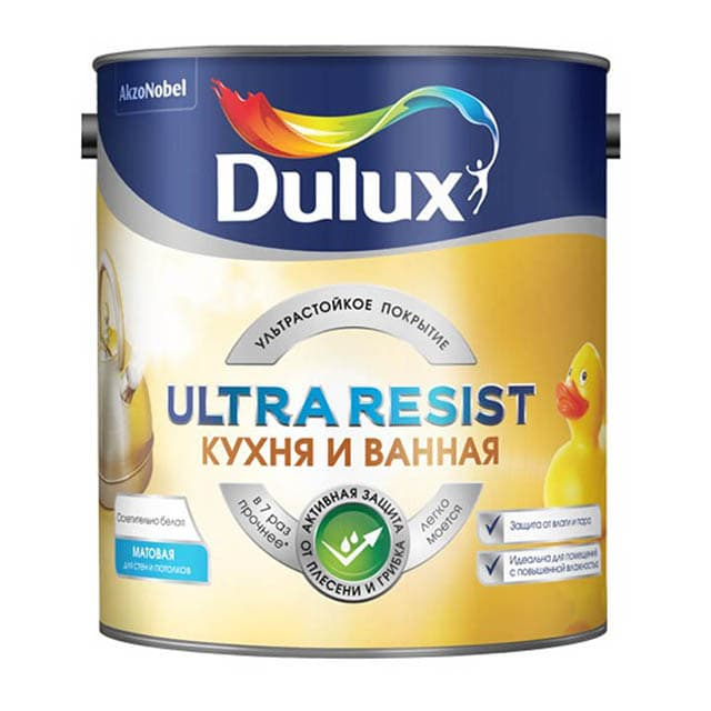 Dulux ultra resist кухня и ванная 2.5 л