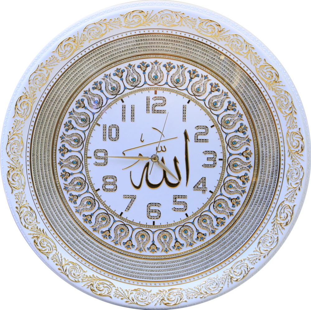 Safi Круглые часы белое золото 56х56 см