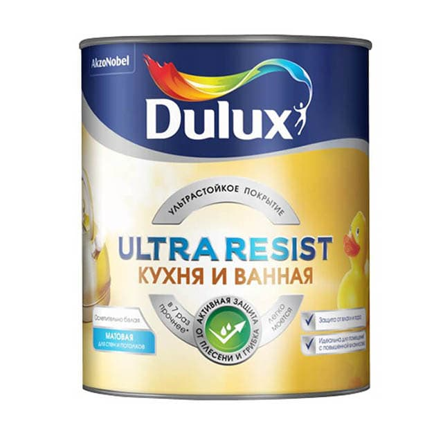 Dulux ultra resist кухня и ванная 1 л