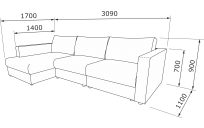 Лино угловой диван модульный  раскладной 4 кат