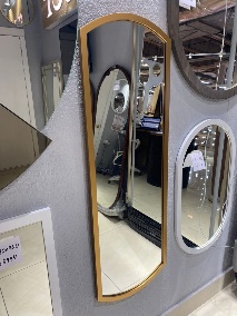 Зеркало с округлыми сторонами в бронзовой раме из МДФ