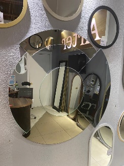 Круглое зеркало с 4мя сегментами (бронза, серебро, графит) и центральным диском