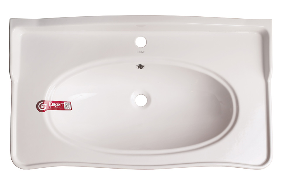 Тумба для ванной Модерн 85 (Белый, Патина серебро)
