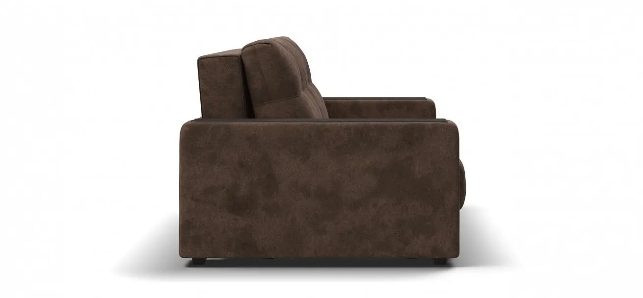 Прямой раскладной небольшой диван кровать boss compact велюр alkantara шоколад