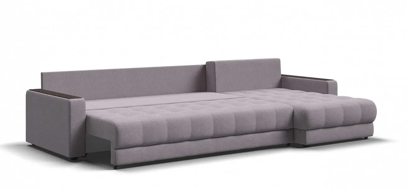 Угловой диван раскладной boss max ткань шенилл соро цвет серый
