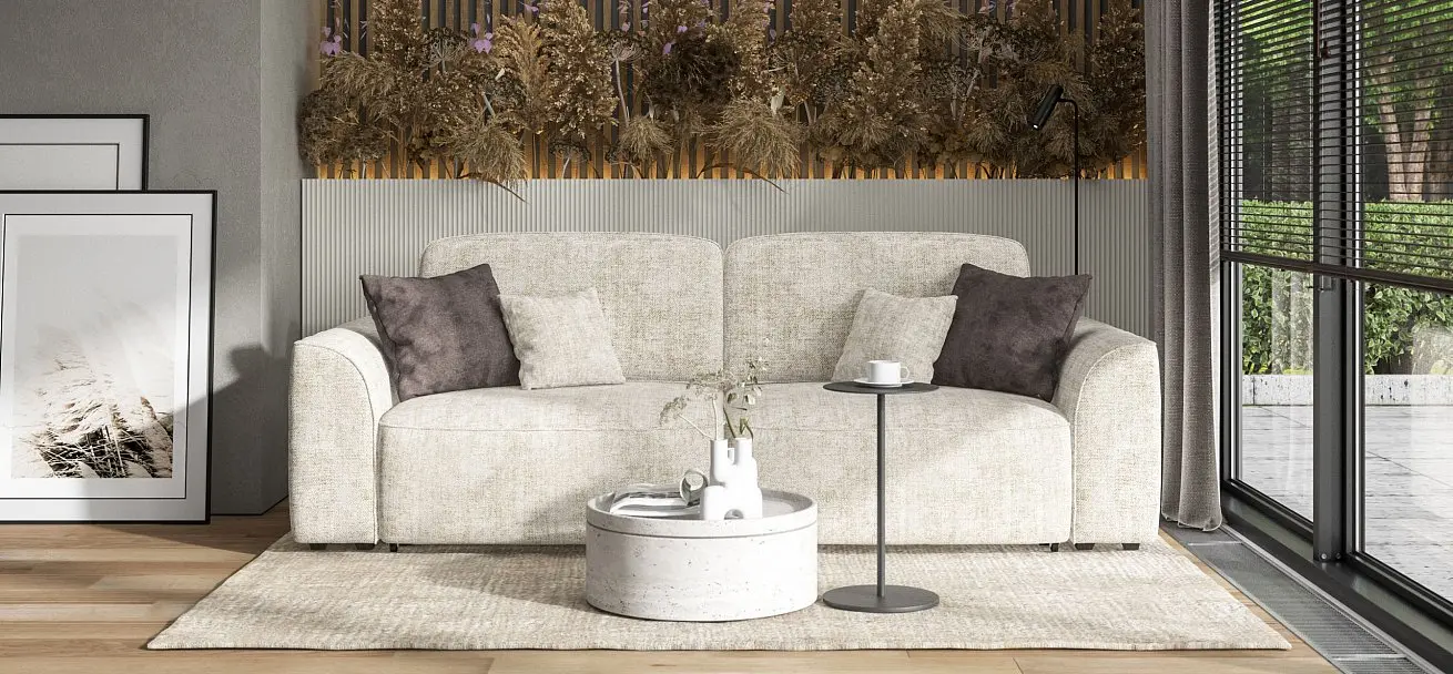 Модульный диван king se ткань шенилл, цвет кварц, 250x115x82 см