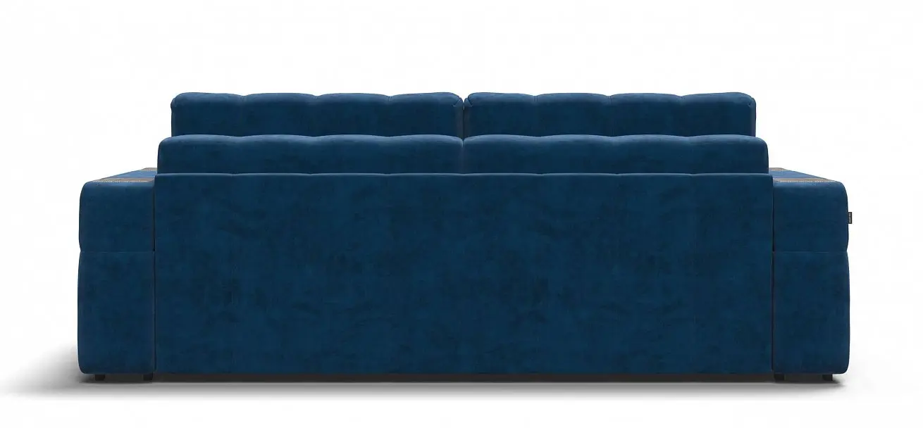 Прямой диван раскладной boss.xo ткань велюр цвет синий
