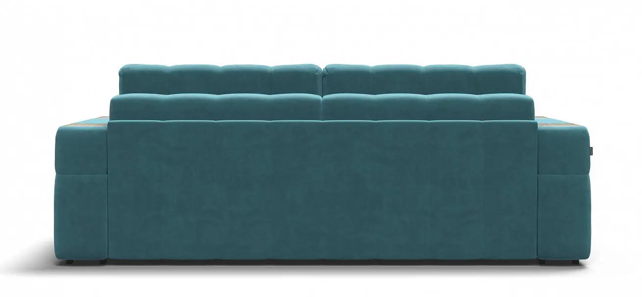 Прямой диван раскладной boss.xo ткань велюр цвет зелёный