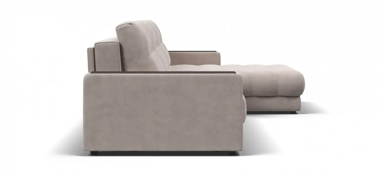 Угловой диван раскладной boss 3.0 max велюр monolit латте
