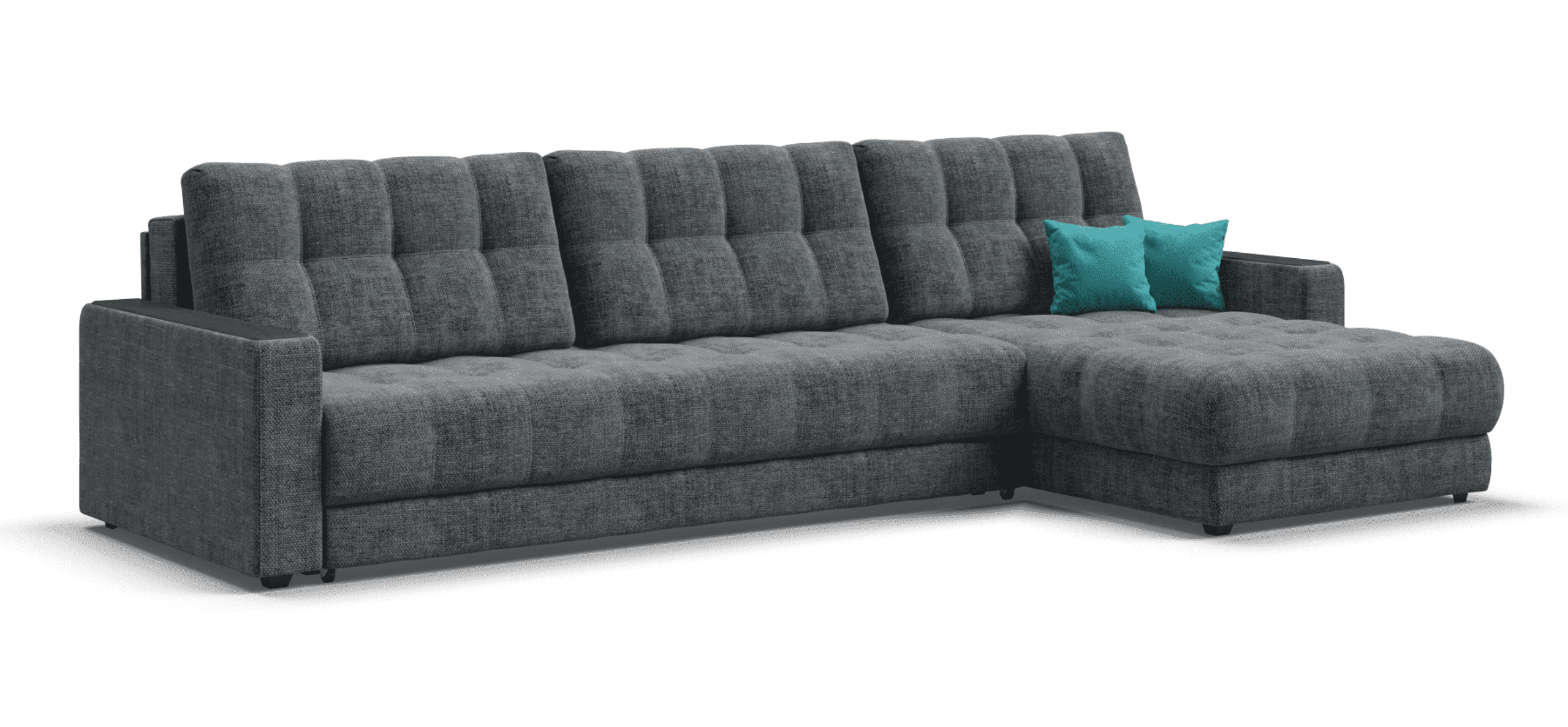 Угловой диван раскладной boss 3.0 max шенилл iq серый