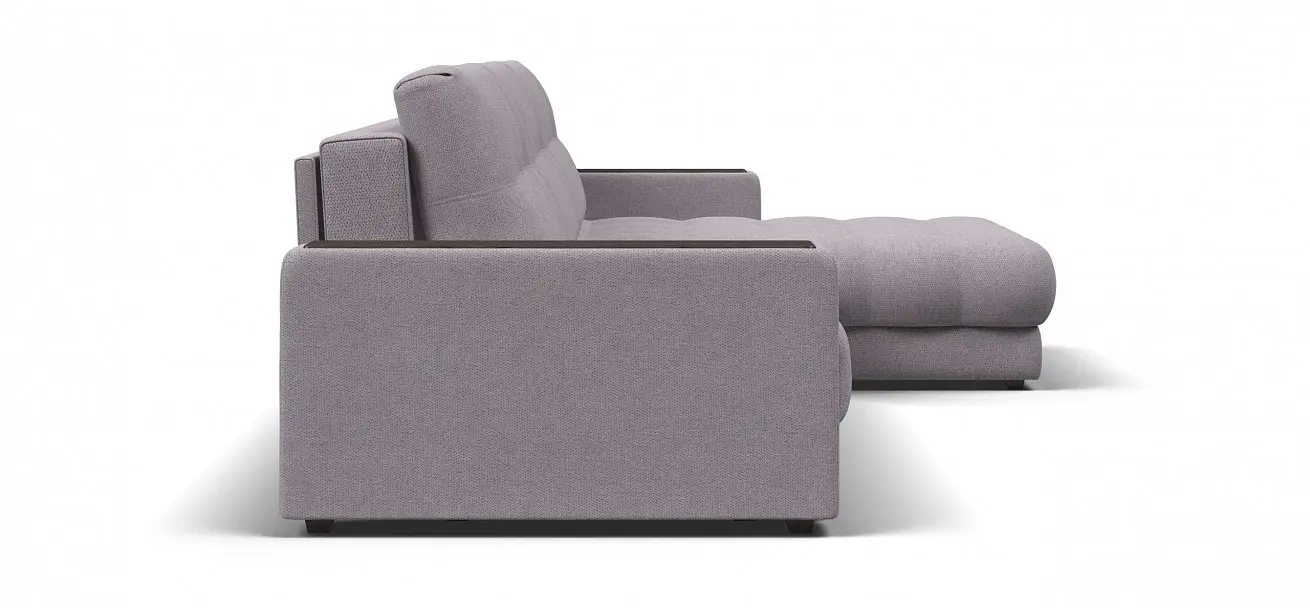 Угловой диван раскладной boss max ткань шенилл соро цвет серый