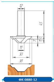 Фреза концевая МебельДрев 0880-12