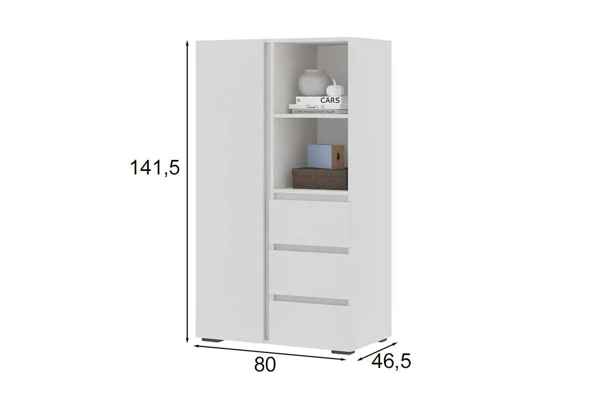 Шкафы для одежды Хелен ШК 03, Белый/Белый, Стендмебель