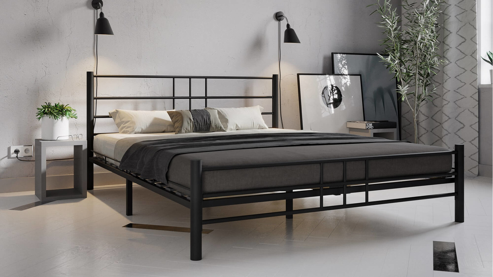 Кровать Аскона chris (Черная) 160x200 см без матраса