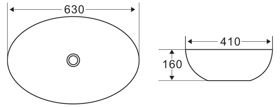 Раковина накладная belbagno bb1104