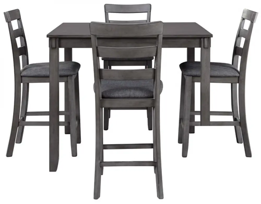 Набор стол и стулья серого цвета серии bridson