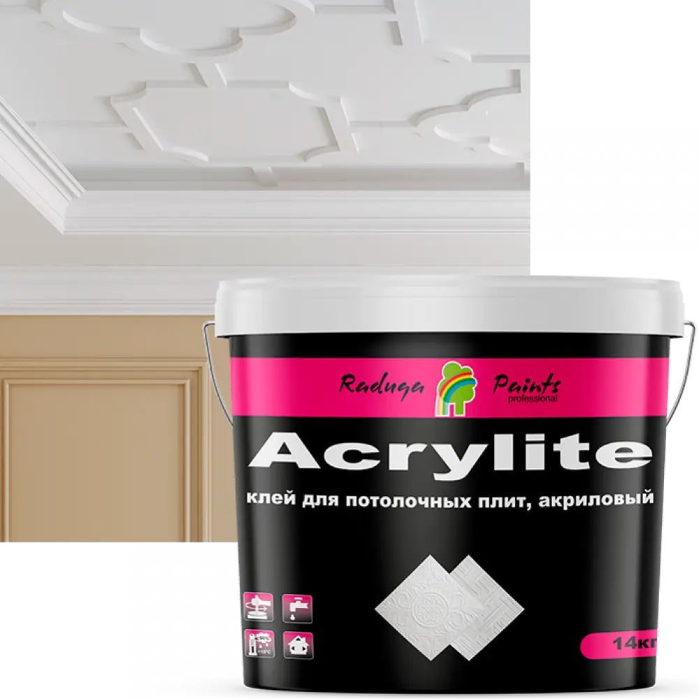 Acrylite (Акрилайт), клей для галтелей и потолочных плит